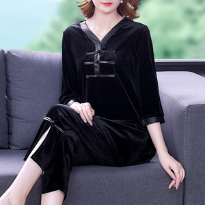 春季套装金丝绒
