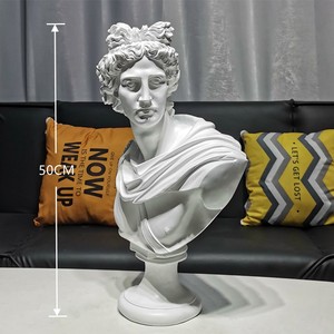 太阳神阿波罗石膏像婚礼摆件北欧装饰品大号人头像树脂雕塑艺术品