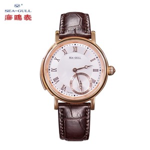 seagull海鸥表三问机械手表陀飞轮18k金鳄鱼皮带男表st9100g