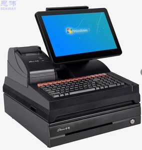 中崎zq-6500 收银机pos一体机 超市餐饮收款机新款