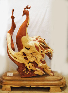 雀之恋 国家高级根艺美术师候康根雕作品 艺术品 羊蹄甲