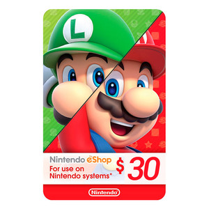 美服NS商店充值点卡eShop30美元 Nintendo Switch/WiiU/3DS礼品卡
