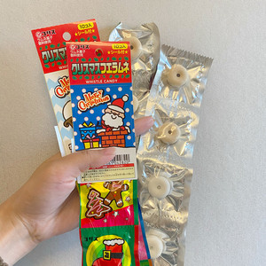 日本进口coris可利斯圣诞节限定3种口味汽水口哨糖10个装