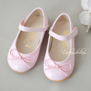 韩国进口正品儿童漆皮礼服鞋女孩子儿童粉色公主鞋演出鞋宝宝皮鞋