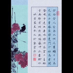 紫云庄16开小学生米字格硬笔书法作品纸儿童七言古诗比赛纸518