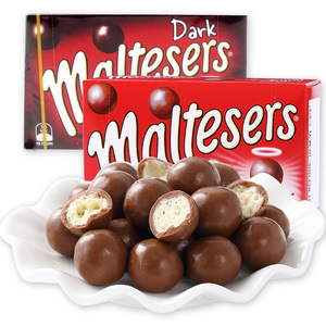 澳洲进口零食品maltesers麦提莎巧克力原味朱古力黑麦丽素90g盒装