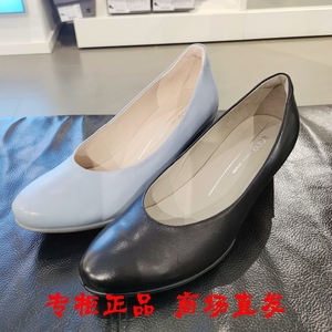 北京专柜正品ECCO爱步春款秋款舒适牛皮时装女鞋单鞋230203