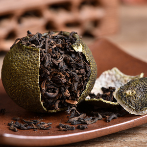 正宗新会小青柑生晒柑普茶陈皮橘普洱茶宫廷桔普茶熟散装