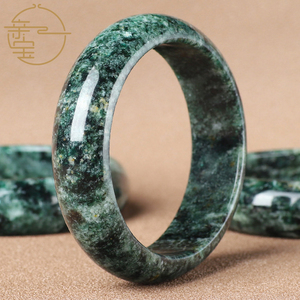 亲宝水晶祖母晶手镯女款高瓷细腻祖母绿色锂云母手饰礼物