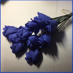 纸叠玫瑰花成品学生褶皱花朵纸包装纸皱皱纸花纸手工纸皱纹纸艺