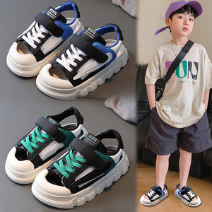 男童包头凉鞋2022夏季新款儿童包头童鞋夏款凉拖中大童男孩运动鞋