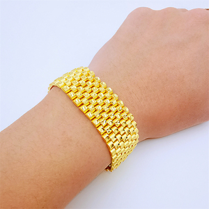 黄金老板手链男款