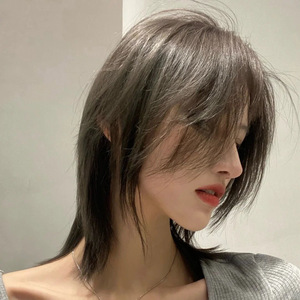 假发女短发少年感酷帅气鲻鱼头日系中性狼尾头圆脸自然少女全头套