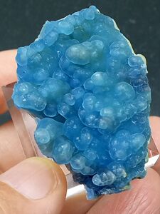 广西桂林蓝色球状透明水磷铝铅矿稀有矿物晶体收藏天然原石矿物