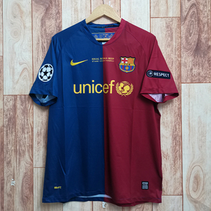 经典复古球衣0809赛季巴萨主场短袖 6号哈维 亨利 10梅西足球服