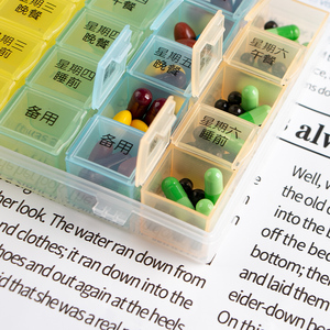 小号分装迷你提醒智能老人一周便携保健中文防潮七天收纳塑料药盒