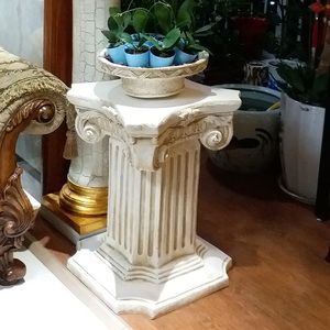 欧式复古旧特大号厚重罗马柱花盆别墅落地装饰大摆件雕像花盆底座