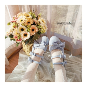 001人付款淘宝g1636 绒面莉莉安娜原创蝴蝶结珍珠loli