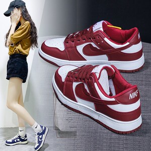 耐克秋季新款空军一号女鞋真皮小白鞋aj休闲透气平底青年运动板鞋