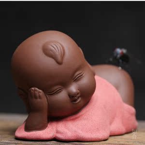 如合 创意彩陶一腚蝇小孩苍蝇陶瓷 一定赢茶宠茶玩摆件有趣个性