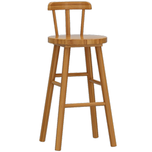 吧台椅子实木家用现代简约靠背美式酒吧椅前台收银台美容凳高脚凳