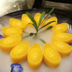 酒店特色糕点招财进宝芒果果冻黄金元宝小吃点心甜品美食开袋即食