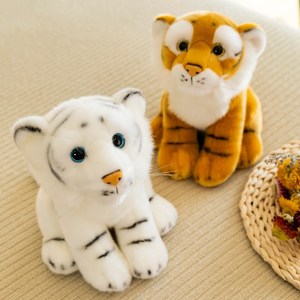仿真小老虎公仔毛绒玩具可爱东北虎玩偶白虎布娃娃儿童小号迷你女