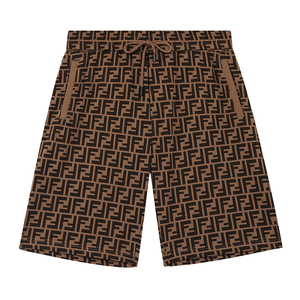 fendi芬迪短裤男2022年夏季新款老花双f休闲裤小怪兽刺绣五分裤子