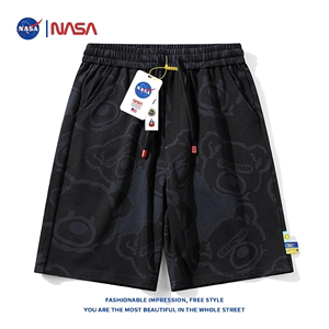 NASA联名美式沙滩裤男夏季速干可下水五分宽松海边度假情侣短裤潮