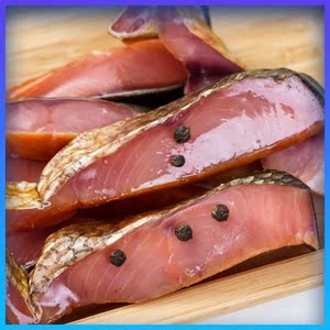 俄罗斯进口大马哈鱼烟熏鱼肉即食下酒菜俄式网红特色美食200g包邮