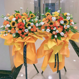 开业花篮鲜花庆典气球周年庆乔迁装饰婚礼布置济南成都全国同城送