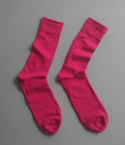 清仓荧光色中筒袜子街舞彩色堆堆袜玫红色无骨男女袜