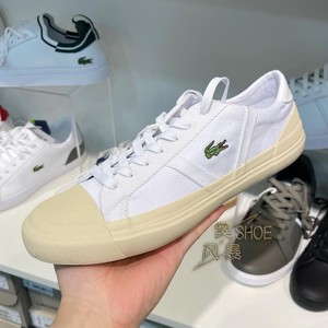 LACOSTE/法国鳄鱼国内专柜男式春秋复古休闲帆布鞋42CMA0030