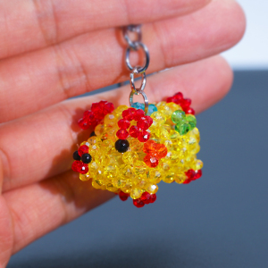 手工散珠饰品成人编织珠子串珠动物生肖水晶小猪挂件成品创意饰品