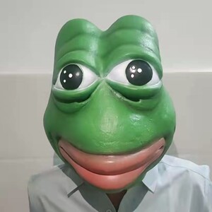 新款万圣节孤寡青蛙面具头套 搞笑青蛙面具 抖音视频拍摄装扮道具