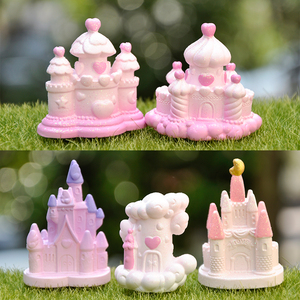 新品梦幻月亮童话城堡模型摆件少女心桌面蛋糕装饰品惊喜盲盒礼物