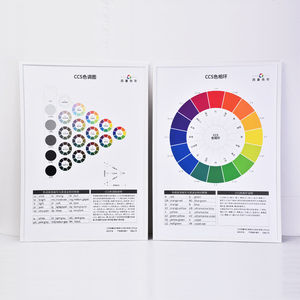 西蔓色彩出品 ccs色彩标准体系 色相环/色调图 木框装裱挂图