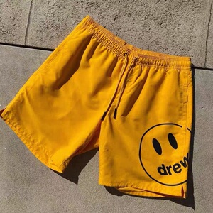 drew house笑脸小众潮牌高街休闲宽松夏季透气休闲沙滩五分短裤男