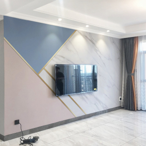 几何电视背景墙壁纸现代简约客厅轻奢大理石装饰壁画影视墙布壁布