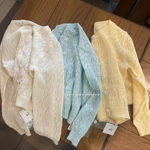 BP春夏网眼镂空 新款 女童针织开衫 精梳棉 3色空调衫90-150