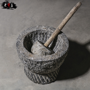 石臼老石槽打糍粑石缸老物件打年糕石头花盆鱼缸庭院装饰摆件家用