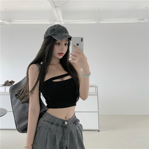 卫衣罩衫女春装短款设计感小众灰色内搭甜酷辣妹ins上衣267人付款56