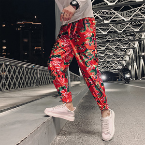 东北大红花裤子