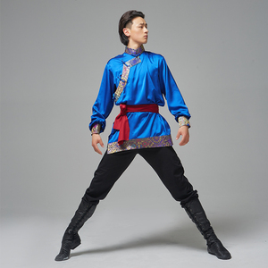 蒙古舞蹈演出服男学生艺考练习表演服装少数民族成人考级练功蒙族