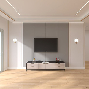 室内酒店装修简约电视背景集成墙板纯色灰色护墙板卧室扣板装饰板