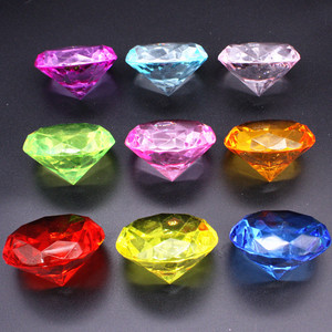 儿童彩色无孔奖励宝石玩具小朋友男孩女孩子塑料亚克力水晶大钻石