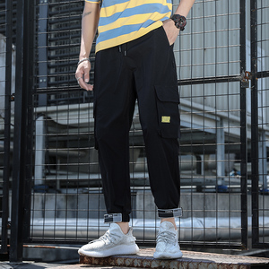 2021夏季工装裤椰子鞋搭配什么的裤子男韩版潮流宽松嘻哈个性潮牌