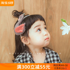 韩国超萌儿童发箍女童宝宝公主发卡女卡通可爱小天鹅丝绒头箍发饰