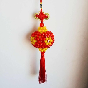 980人付款淘宝鑫源串珠diy手工编织串珠灯笼串材料包五福临门家居挂件
