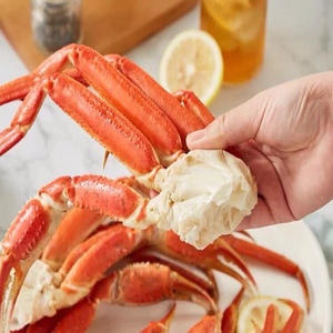 雪蟹腿松叶蟹蟹肉棒熟冻海鲜水产蟹腿肉熟冻深海帝王蟹螃蟹腿3斤
